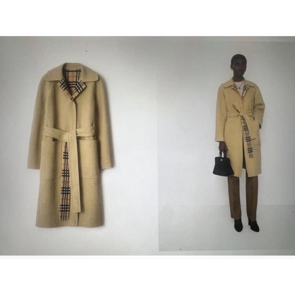 Brand New Burberry Reversible Wool Wrap Coat - $4890